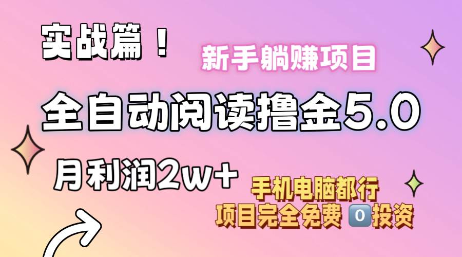 小说全自动阅读撸金5.0 操作简单 可批量操作 零门槛！小白无脑上手月入2w+-锦晨科技网