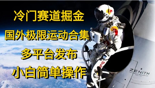 冷门赛道掘金，极限运动合集，多平台发布，小白简单操作-锦晨科技网