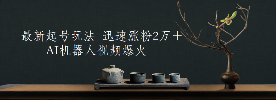 最新起号玩法，AI机器人视频爆火，迅速涨粉2万＋-锦晨科技网