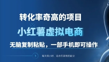 一单49.9，转化率奇高的项目，冷门暴利的小红书虚拟电商-锦晨科技网