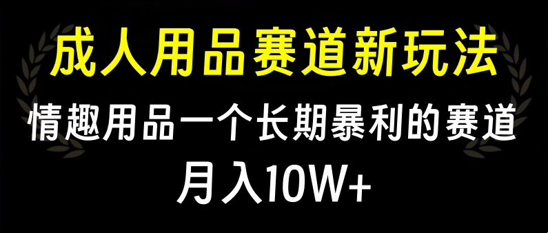 大人用品赛道新玩法，情趣用品一个长期暴利的赛道，月入10W+-锦晨科技网