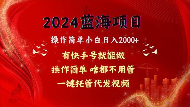 2024蓝海项目，网盘拉新，操作简单小白日入2000+，一键托管代发视频，…-锦晨科技网