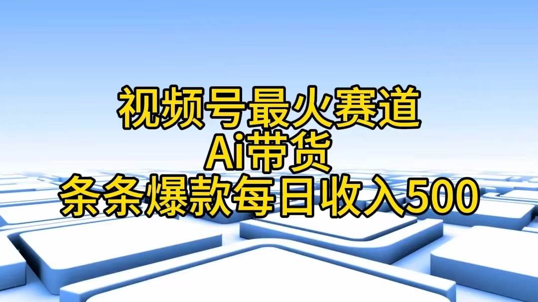 视频号最火赛道——Ai带货条条爆款每日收入500-锦晨科技网