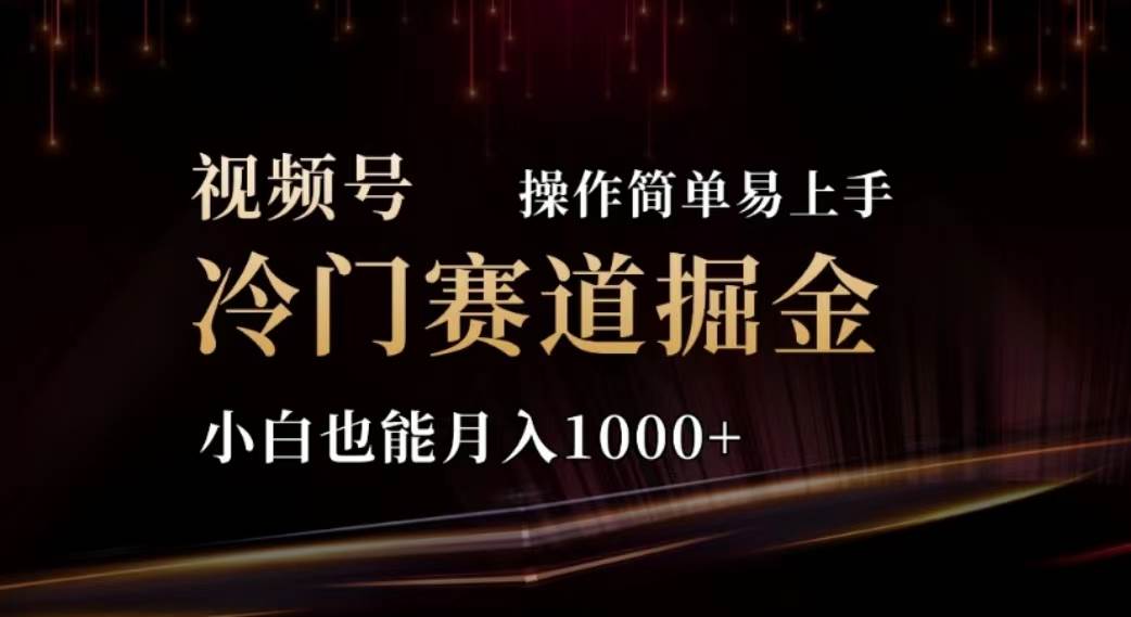 2024视频号冷门赛道掘金，操作简单轻松上手，小白也能月入1000+-锦晨科技网