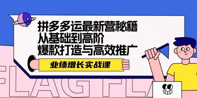 拼多多运最新营秘籍：业绩 增长实战课，从基础到高阶，爆款打造与高效推广-锦晨科技网